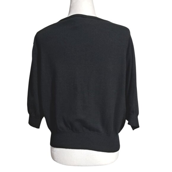 Donna Ricco Cardigan Sweater Womens Size L Silk Blend Button Front Half Sleeves - Picture 5 of 10